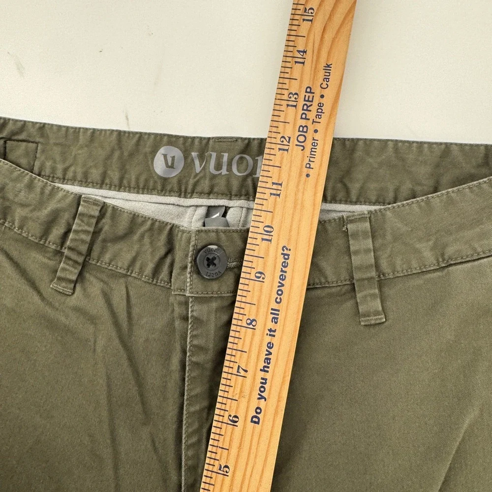 Vuori Meta Pants Mens 30x30 Green Chino Casual Performance Golf Polyester Office